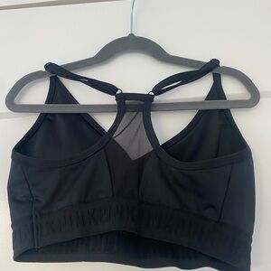 Victoria Secret Pink Black Ultimate Strappy Sports Bra